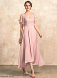 Ana Bride Ankle-Length Dress V-neck Chiffon of Mother Mother of the Bride Dresses A-Line the Lace