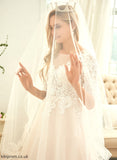 Dress Tulle Neck Wedding Wedding Dresses Scoop Ximena Lace Train Sweep Ball-Gown/Princess