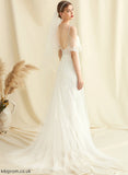 Beading Wedding Tulle Sweep Train Lace A-Line Wedding Dresses With Camila Dress