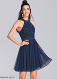 Dress Tulle Scoop Lace Persis Beading With Homecoming Dresses Short/Mini Homecoming A-Line Neck