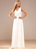 Wedding V-neck Chiffon Ainsley A-Line Lace Wedding Dresses With Dress Floor-Length