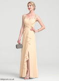 Chiffon Mother of the Bride Dresses Dress V-neck Floor-Length Mother of the A-Line Haylee Front Cascading Ruffles Split Bride With Lace
