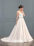 Lace With Sweetheart Ball-Gown/Princess Wedding Dresses Wedding Beading Tulle Dress Chaya Train Court
