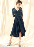 Dress Sequins Lace Chiffon Mayra V-neck Cocktail With Asymmetrical Cocktail Dresses A-Line