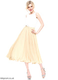 Chiffon Tea-Length Cocktail Dresses Pleated Skirt A-Line/Princess With Lexi Cocktail