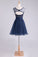 Homecoming Dresses A Line Scoop Short/Mini With Beading&Sequins