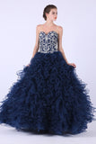 Tulle Quinceanera Dresses Ball Gown Sweetheart Floor