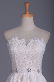 2024 A Line Sweetheart With Beading Homecoming Dresses Lace Short/Mini