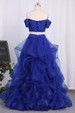 New Arrival A Line Prom Dresses Tulle With Beaded