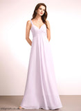 Neckline Silhouette Embellishment Ruffle Fabric V-neck A-Line Floor-Length Length Marina Bridesmaid Dresses
