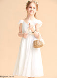 A-Line Dress - Chiffon/Satin Tea-length Sleeveless V-neck Flower Girl Dresses Girl Johanna Flower