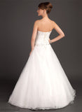Wedding Dresses Ball-Gown/Princess Beading Sweetheart Nina Dress Wedding Organza Satin Ruffle Lace With Floor-Length