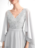 V-neck Phyllis With Knee-Length A-Line Dress Cocktail Cocktail Dresses Lace Chiffon