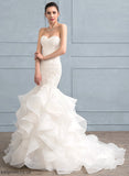 Wedding Sweetheart Wedding Dresses Train Organza Trumpet/Mermaid Dress Kiersten Lace Sweep