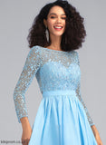 Lace With Dress Homecoming Dresses A-Line Short/Mini Scoop Chiffon Neck Homecoming Amara