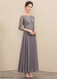 Ankle-Length Mother A-Line Bride of Mother of the Bride Dresses Dress the Frederica Neck Lace Scoop Chiffon