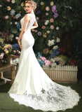 Wedding Adrianna Dress Chapel With Lace Trumpet/Mermaid Train Wedding Dresses V-neck