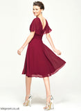 Dress Aracely Cocktail Chiffon Knee-Length V-neck Ruffle With A-Line Cocktail Dresses