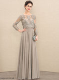With Dress Bride Floor-Length Lace A-Line Chiffon the Scoop Mother Sequins Neck Mother of the Bride Dresses Mavis of