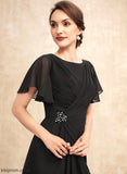 the Ruffle Chiffon With Ankle-Length Beading Mother of the Bride Dresses Scoop of Bride A-Line Holly Dress Mother Neck