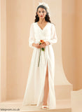 V-neck Front Juliette With A-Line Split Lace Wedding Floor-Length Wedding Dresses Dress