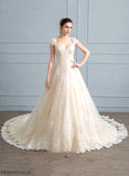 Cathedral Train Kassandra Lace Wedding Dresses Tulle Sweetheart Beading Wedding With Dress Ball-Gown/Princess Sequins