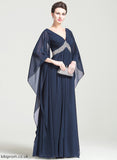 Dress of Lexi Floor-Length Ruffle Beading Bride Mother of the Bride Dresses V-neck Sequins the With Empire Chiffon Mother