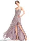 Neckline Fabric Straps&Sleeves Floor-Length Lace Silhouette Length V-neck A-Line Nellie A-Line/Princess Sleeveless Bridesmaid Dresses