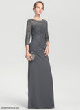 Scoop Floor-Length Chiffon Neck Mother of the Bride Dresses Bride Ruffle Sheath/Column the Kamryn Lace Mother Dress With of