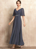 Bride With A-Line Cloe of the Ankle-Length Beading Chiffon V-neck Mother of the Bride Dresses Mother Dress Sequins Ruffle