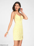 Yaritza Front Short/Mini Dress Split With Homecoming Lace Club Dresses Bodycon V-neck