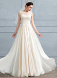 Dress Chiffon Wedding Dresses Lace Ryan Sequins Wedding Floor-Length Beading With Neck A-Line Scoop