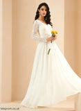 A-Line Lace With Wedding Dresses Dress Wedding Train Charlee V-neck Sweep