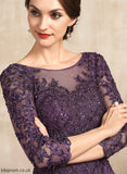 Chiffon Bride Mother of the Bride Dresses Dress Scoop Floor-Length Fatima of Mother Lace Sequins the With A-Line Neck