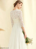 Train Dress Sweep Wedding A-Line Neck Lace Wedding Dresses Maleah Tulle Scoop