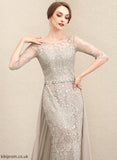 Scoop Neck Lace of Mother Chiffon Brynlee the Train Dress Sweep Bride Sheath/Column Mother of the Bride Dresses