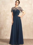 Neck With Floor-Length Bride Mother of the Bride Dresses Scoop A-Line of Chiffon Dress Beading Sequins the Mother Ruffle Lilia