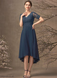 Sequins Dress V-neck Bride A-Line With of Asymmetrical the Kara Lace Mother of the Bride Dresses Mother Chiffon