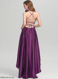 Neckline Satin Uerica Square Ball-Gown/Princess Asymmetrical Prom Dresses