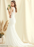V-neck Kelly Wedding Dresses Trumpet/Mermaid Court Lace Wedding Dress Train Chiffon
