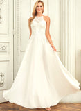 Claudia Wedding Dresses Dress Scoop Chiffon Lace Floor-Length Wedding A-Line Neck