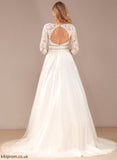 Dress Aryana With Wedding Wedding Dresses Sequins Beading Lace Court V-neck Lace Train Ball-Gown/Princess Tulle