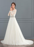 Kyra Wedding Wedding Dresses Ball-Gown/Princess Sweep Lace Tulle Dress Train