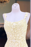 Spaghetti Straps Appliques Mermaid Prom Dress Ruffle Skirt Formal STBPEY5G4CG