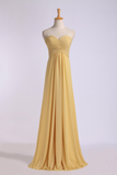 Bridesmaid Dresses Floor Length Sweetheart Sheath/Column Chiffon With
