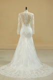 Hot And New Arrival Short Sleeves Scoop Wedding Dresses A Line Tulle With Applique