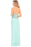 Prom Dresses Halter Chiffon With Applique And Slit