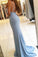Gorgeous Sleeveless Mermaid V-Neck Backless Floor-Length Slit Long Prom Dresses