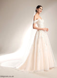 Chapel Nia Off-the-Shoulder Ball-Gown/Princess Train Dress Wedding Dresses Tulle Wedding Lace