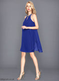 Madyson With Cocktail A-Line Dress Chiffon Cocktail Dresses Neck Knee-Length Beading Scoop